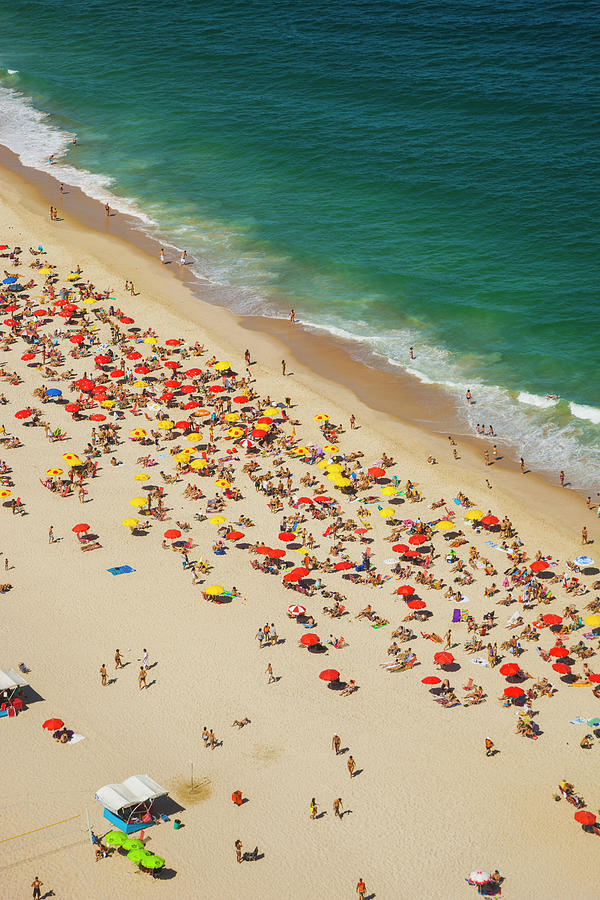 Aerial View Of Leblon Beach In Rio De Photograph by Gonzalo Azumendi