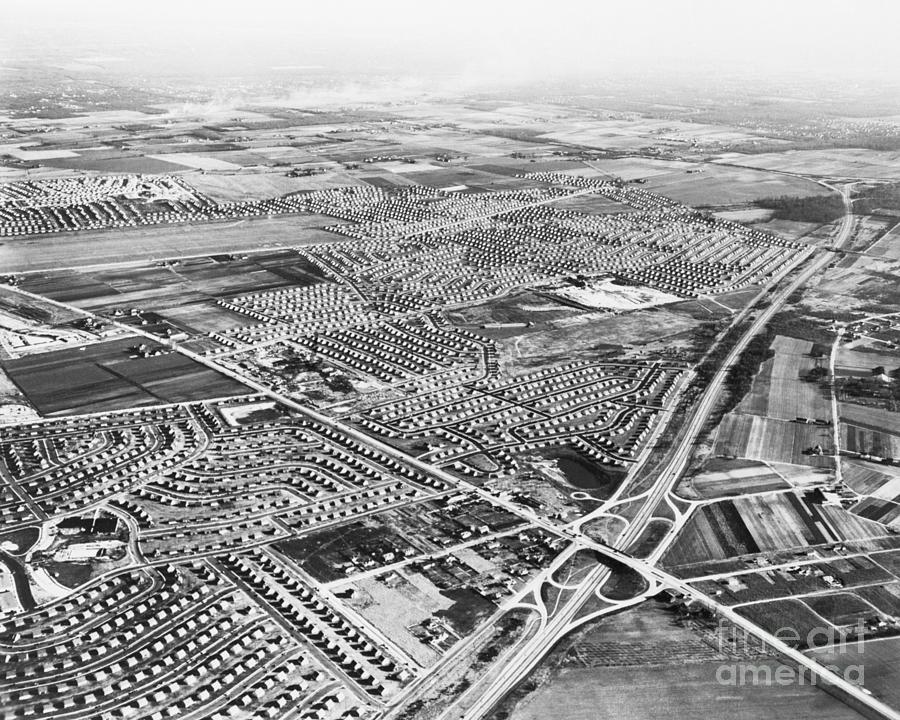 Aerial View Of Levittown, New York Photograph by Bettmann