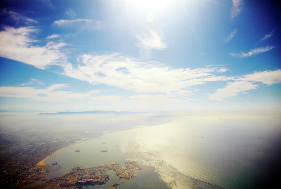 Aerial View Of Long Beach, California Photograph by Thomas Northcut