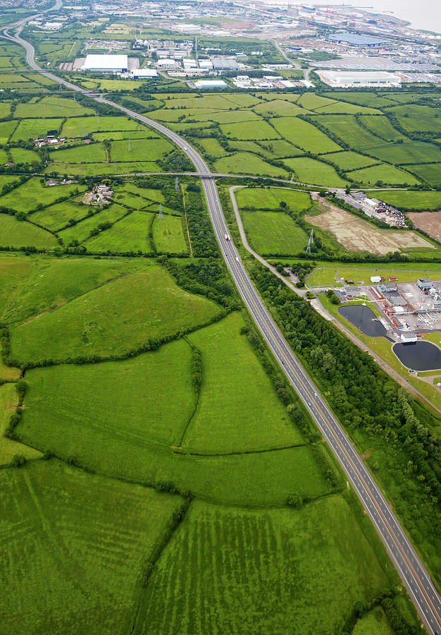Aerial View Of Motorway Photograph by Allan Baxter Aerial View Of Motorway Photograph by Allan Baxter