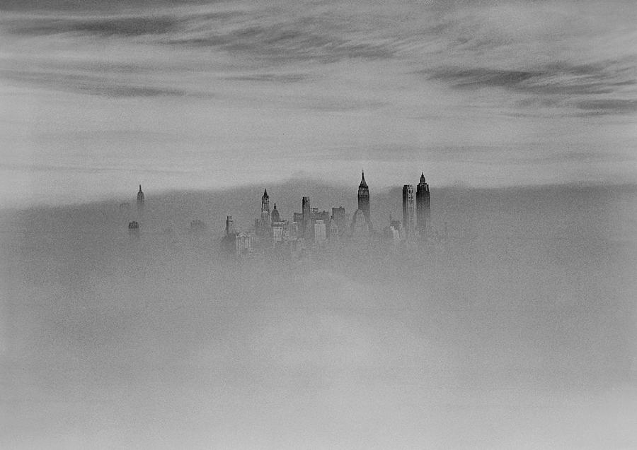Aerial View Of New York City Skyline In Photograph by New York Daily News Archive