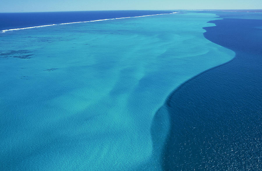 Aerial View Of Ningaloo Reef, Wa Photograph by Ted Mead