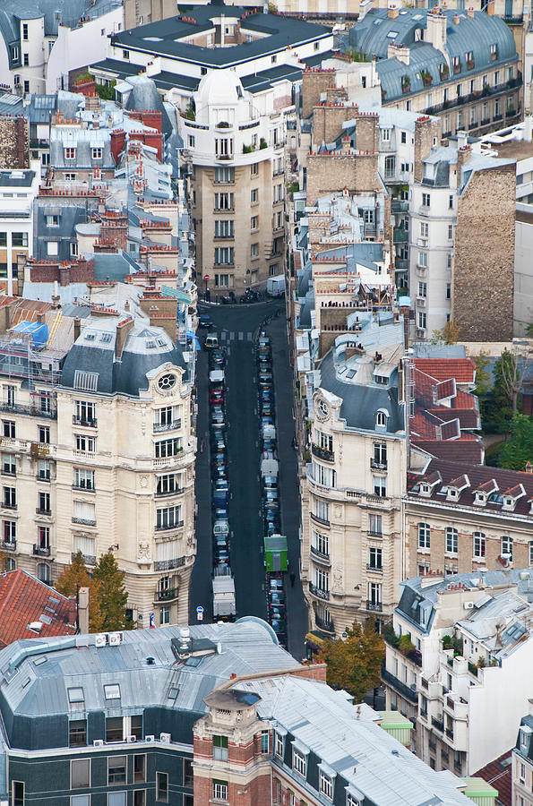 Aerial View Of Paris Neighbourhood Photograph by Kokoroimages.com