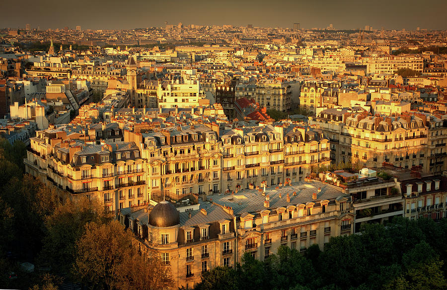Aerial View Of Paris Photograph by Nikada