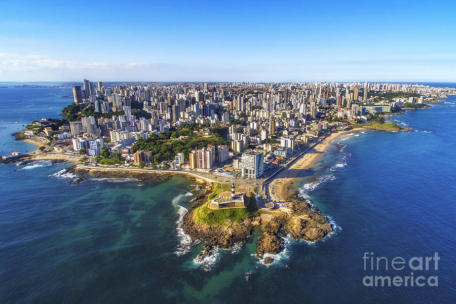 Capital Photograph - Aerial View Of Salvador Da Bahia by R.m. Nunes Capital Photograph - Aerial View Of Salvador Da Bahia by R.m. Nunes