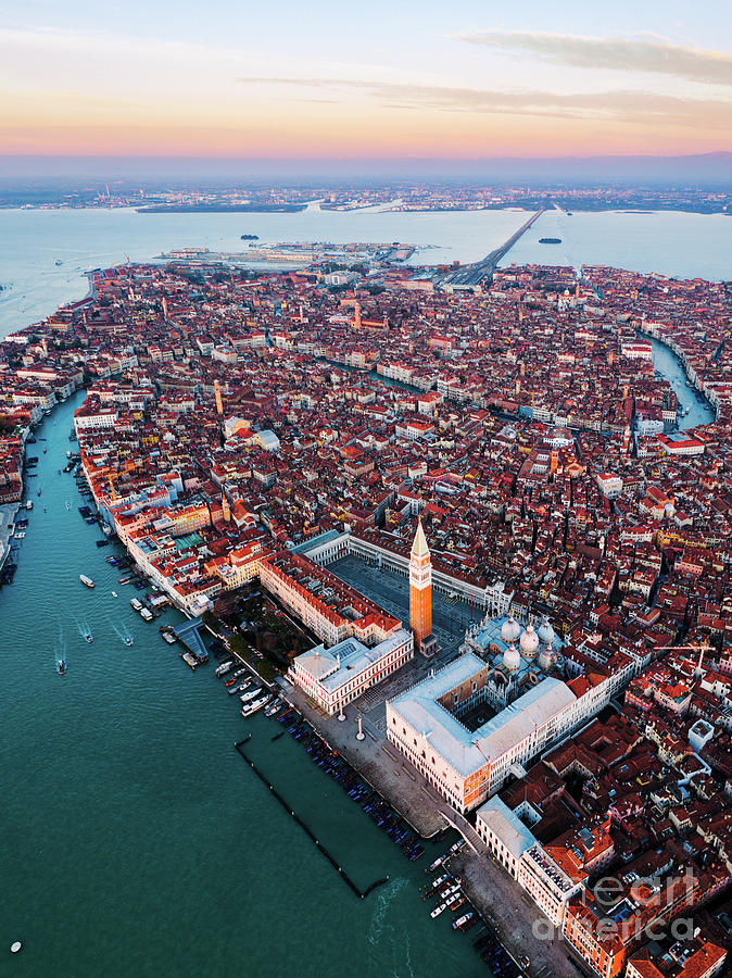 Aerial view of San Marco, Venice Photograph by Matteo Colombo