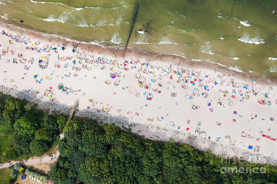 Cliff Photograph - Aerial View Of Sandy Polish Beach On by Mariusz Szczygiel Cliff Photograph - Aerial View Of Sandy Polish Beach On by Mariusz Szczygiel