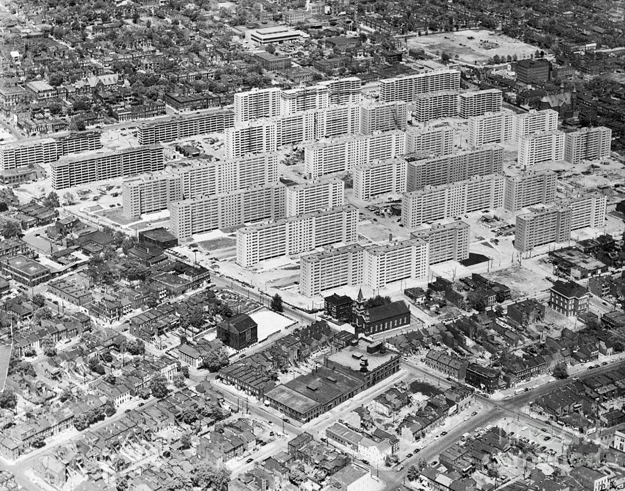 Aerial View Of St. Louis Housing Project Photograph by Bettmann