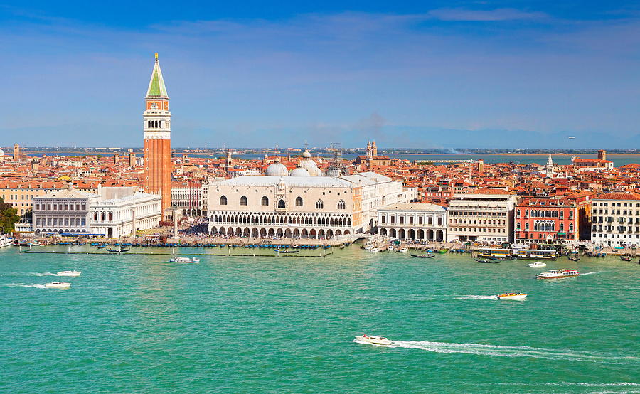 Sea Photograph - Aerial View Of St Marks Campanile by Jan Wlodarczyk