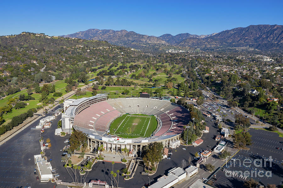 Aerial view of the famous rose bowl Photograph by Chon Kit Leong | Pixels