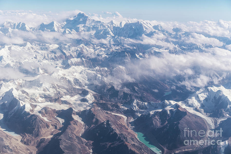 Aerial view of the Kangchenjunga mountain between Nepal and Indi by Didier Marti Aerial view of the Kangchenjunga mountain between Nepal and Indi by Didier Marti