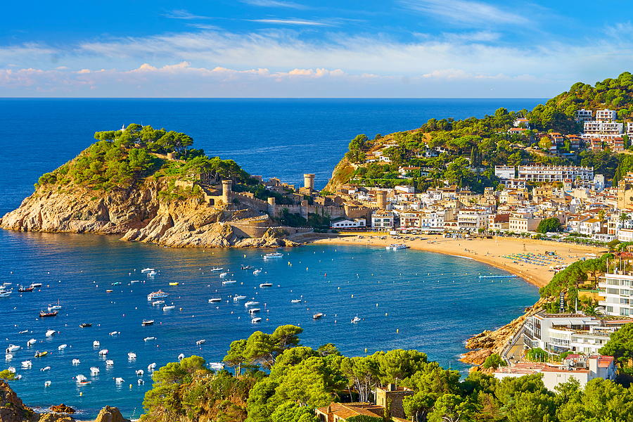 Aerial View Of Tossa Del Mar, Costa Photograph by Jan Wlodarczyk - Fine ...