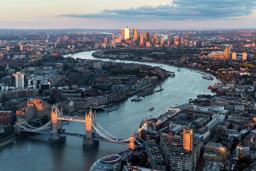 Aerial View Of Tower Bridge, London Digital Art by Nicolo Miana