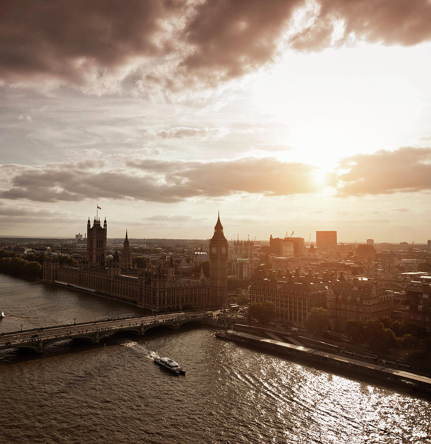 Aerial View Of Westminster In London Photograph by Walter Zerla