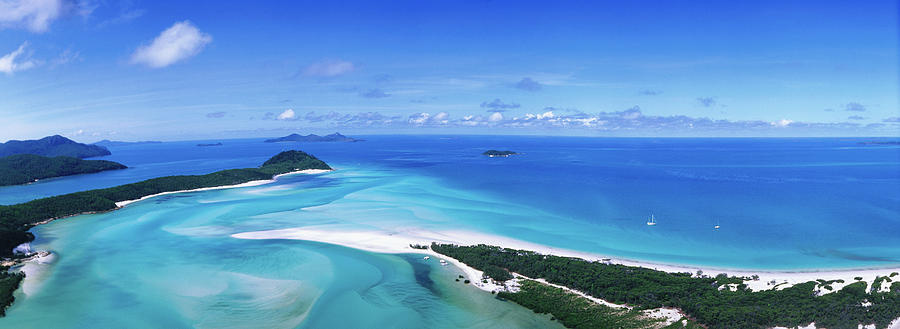 Aerial View Of Whitehaven Beach Photograph by Holger Leue