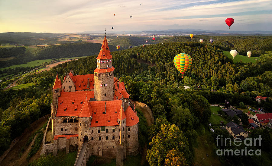 Magic Photograph - Aerial View On Romantic Fairy Castle by Martin Mecnarowski Magic Photograph - Aerial View On Romantic Fairy Castle by Martin Mecnarowski