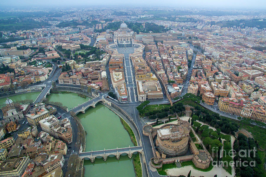 Aerial view over the City of Rome Photograph by Borislav Stefanov ...