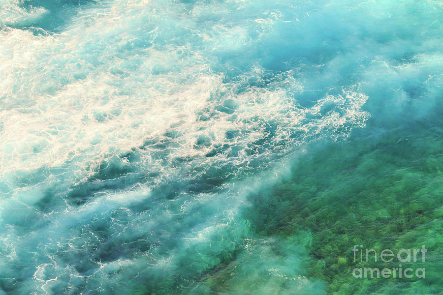 Aerial view sea background Photograph by Benny Marty
