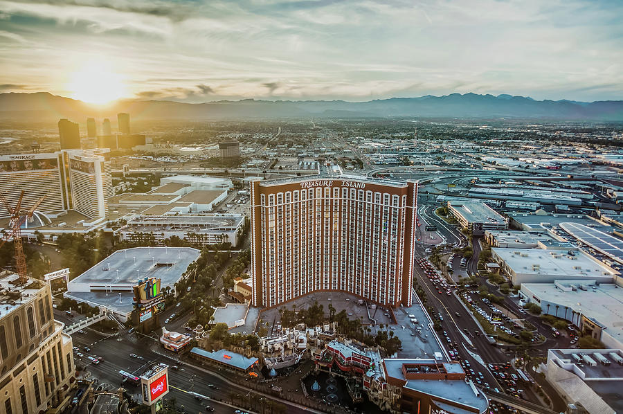 Aerial Views Of Las Vegas Nevada City Photograph by Alex Grichenko
