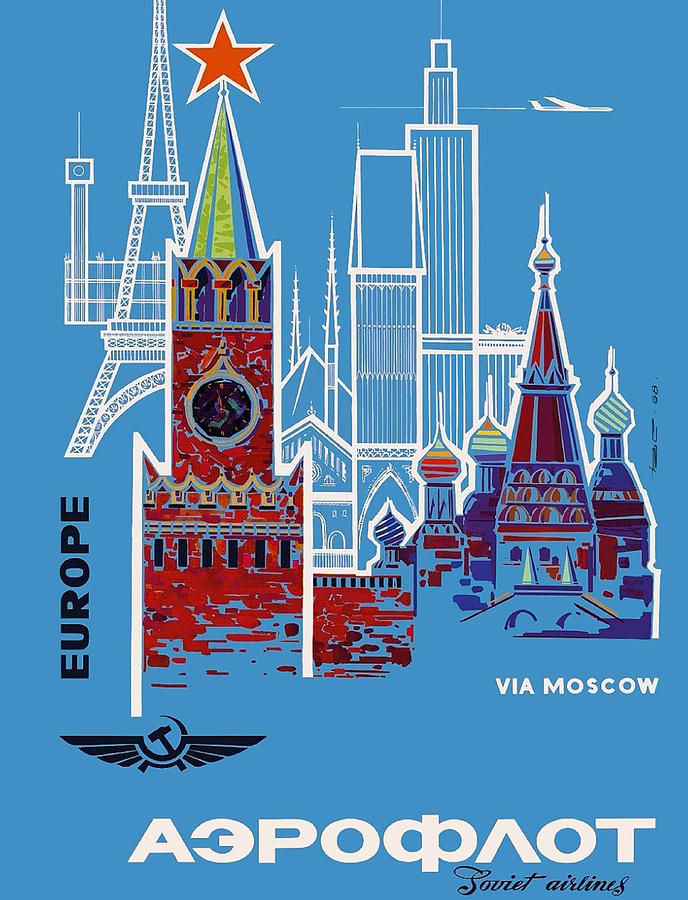 Moscow Digital Art - Aeroflot by Long Shot