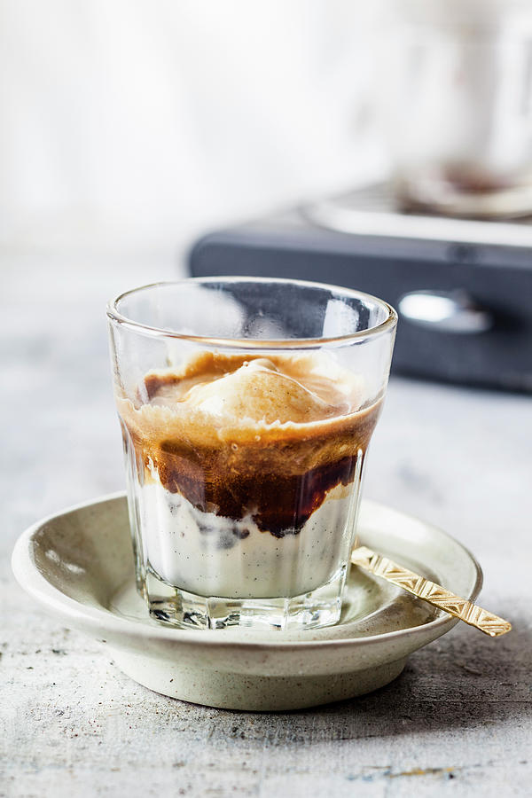 Affogato Al Caf espresso With Vanilla Ice Cream Photograph by Susan Brooks-dammann