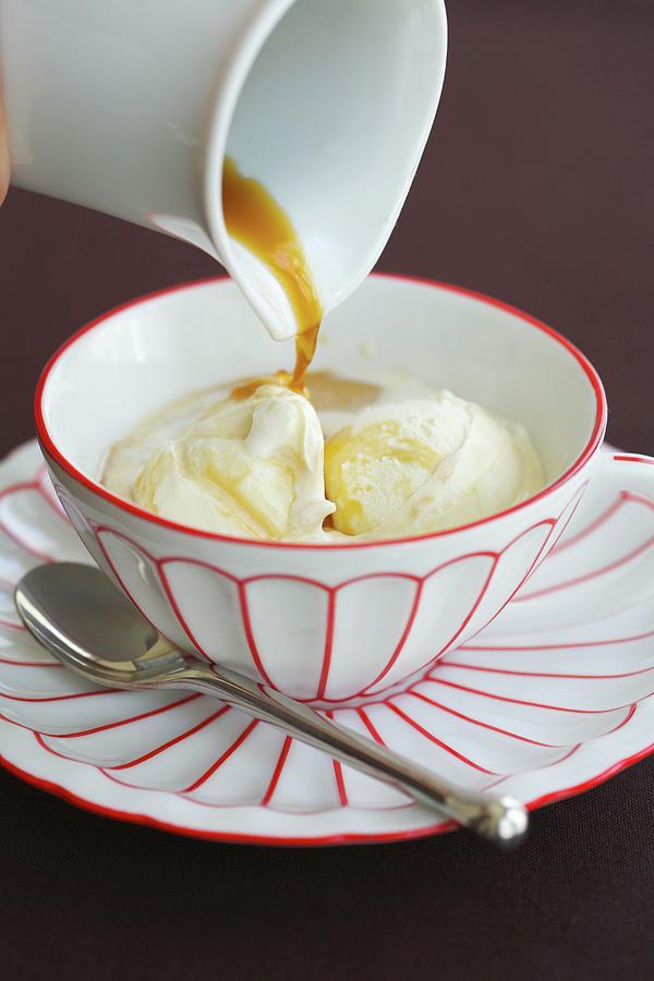 Affogato; Ice Cream With Espresso Poured On Top Photograph by Jennifer Martine