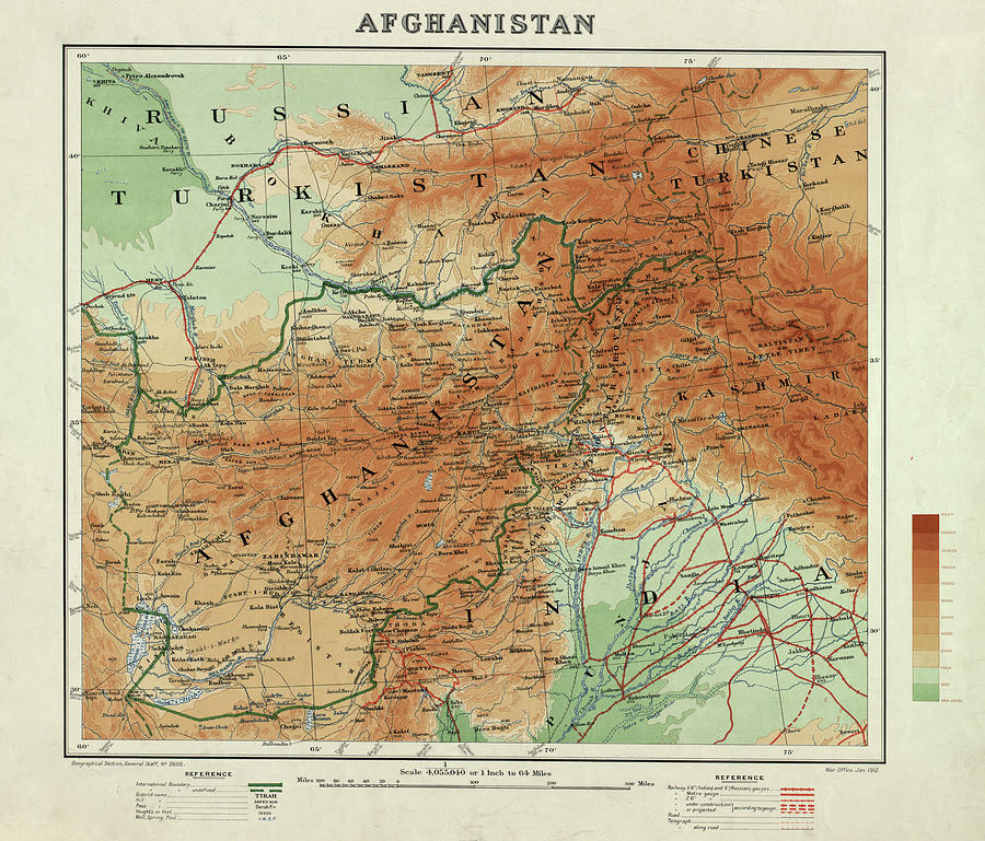 Afghanistan - 1912 Painting by War Office