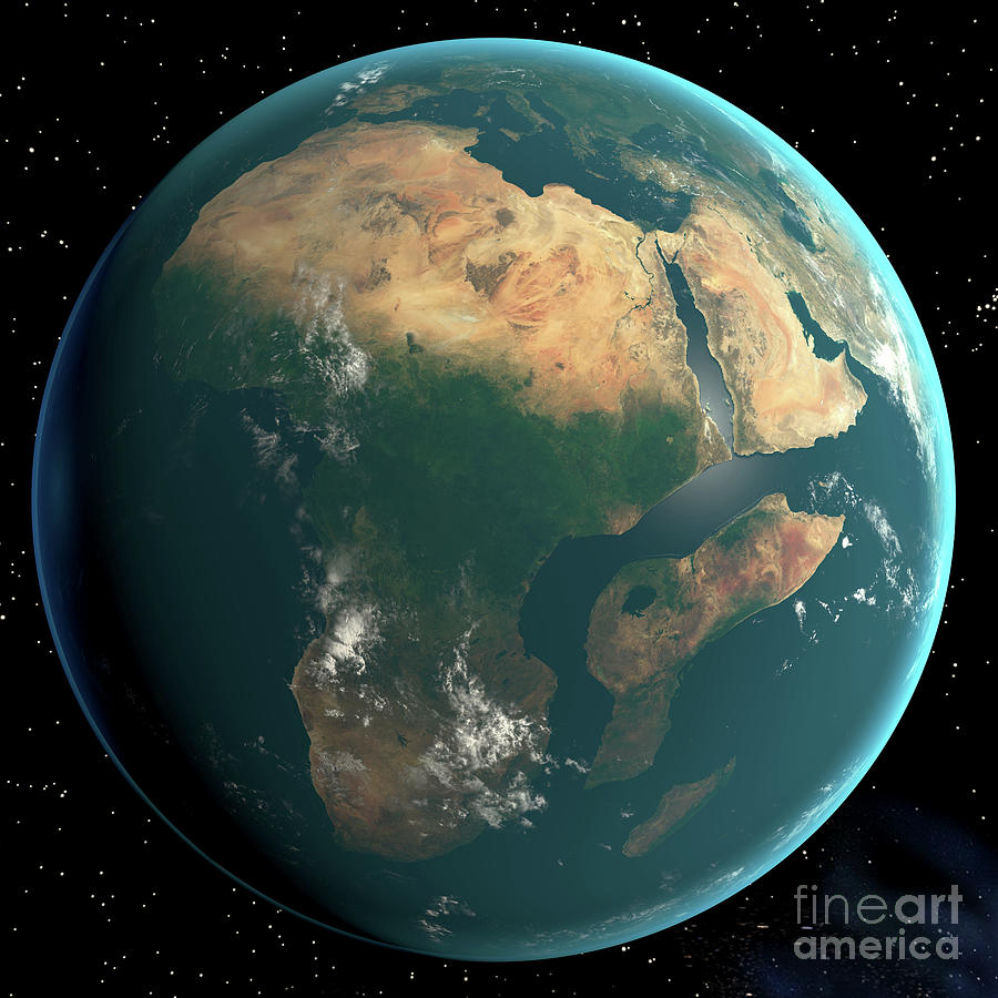 Africa After Splitting Of The African Tectonic Plate Photograph by ...