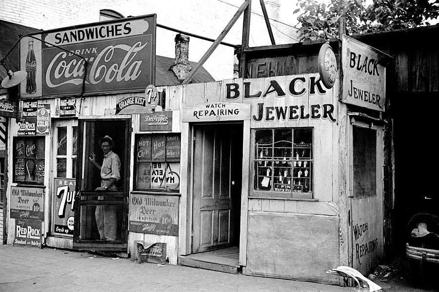 African-American Jewelry and Food Store Photograph by Alfred Eisenstaedt