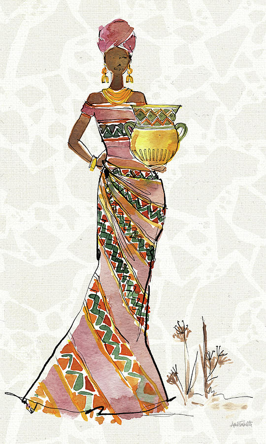 Pattern Painting - African Flair X C by Anne Tavoletti