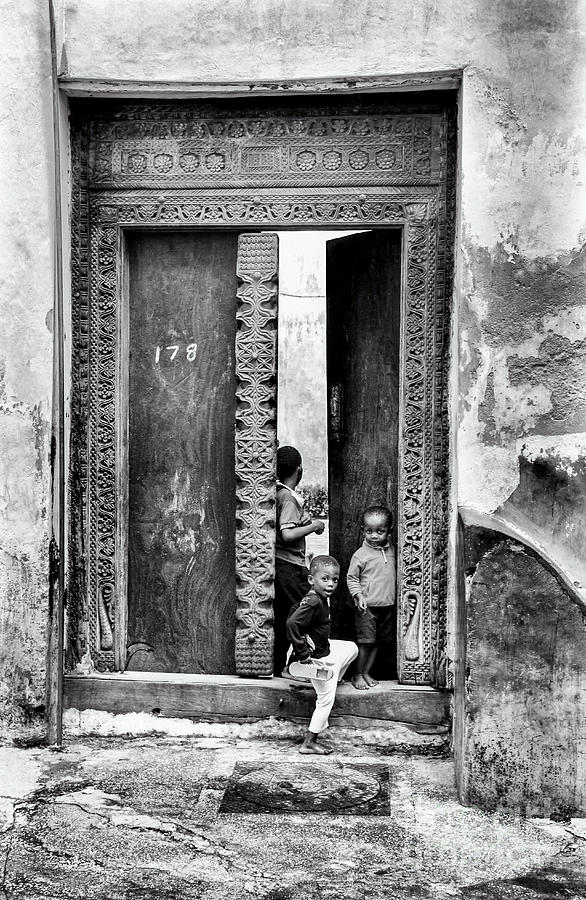 African Kids Playing - Stonetown Zanzibar 3609 Photograph by Neptune - Amyn Nasser Photographer