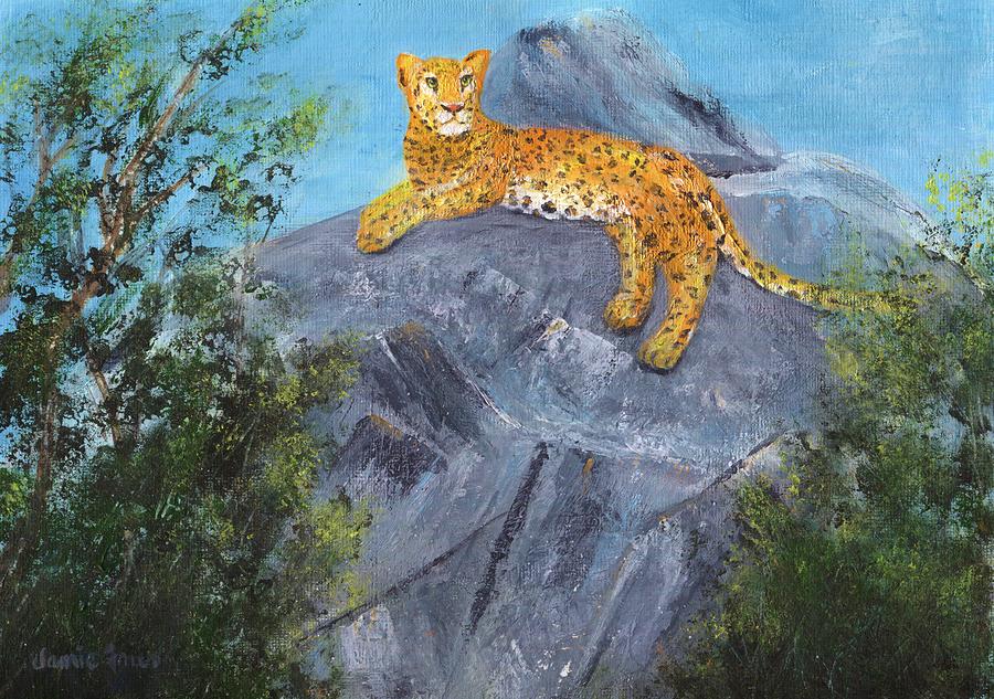African Leopard Painting by Jamie Frier