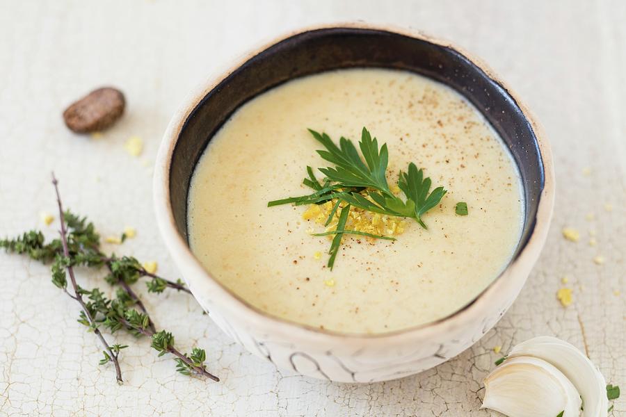 African Lupin And Coconut Soup Photograph by Jan Wischnewski