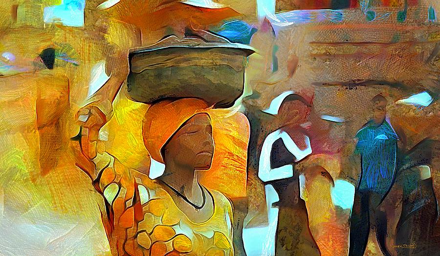 AFRICAN SCENES - African Woman by Wayne Pascall AFRICAN SCENES - African Woman by Wayne Pascall