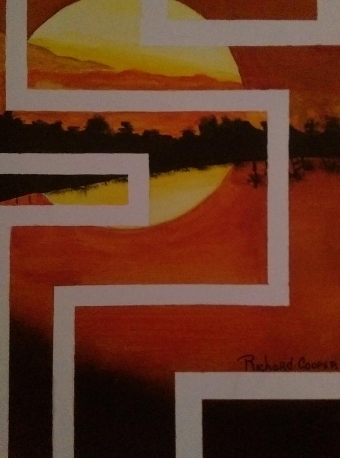 African Sunset Painting