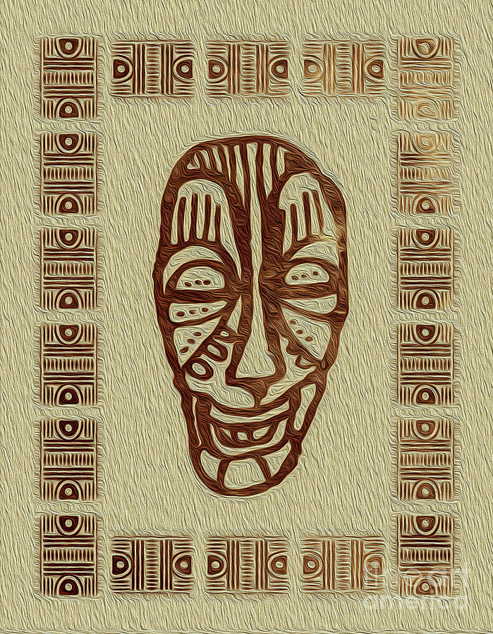 African Tribal Mask Expression 6  by Kenneth Montgomery