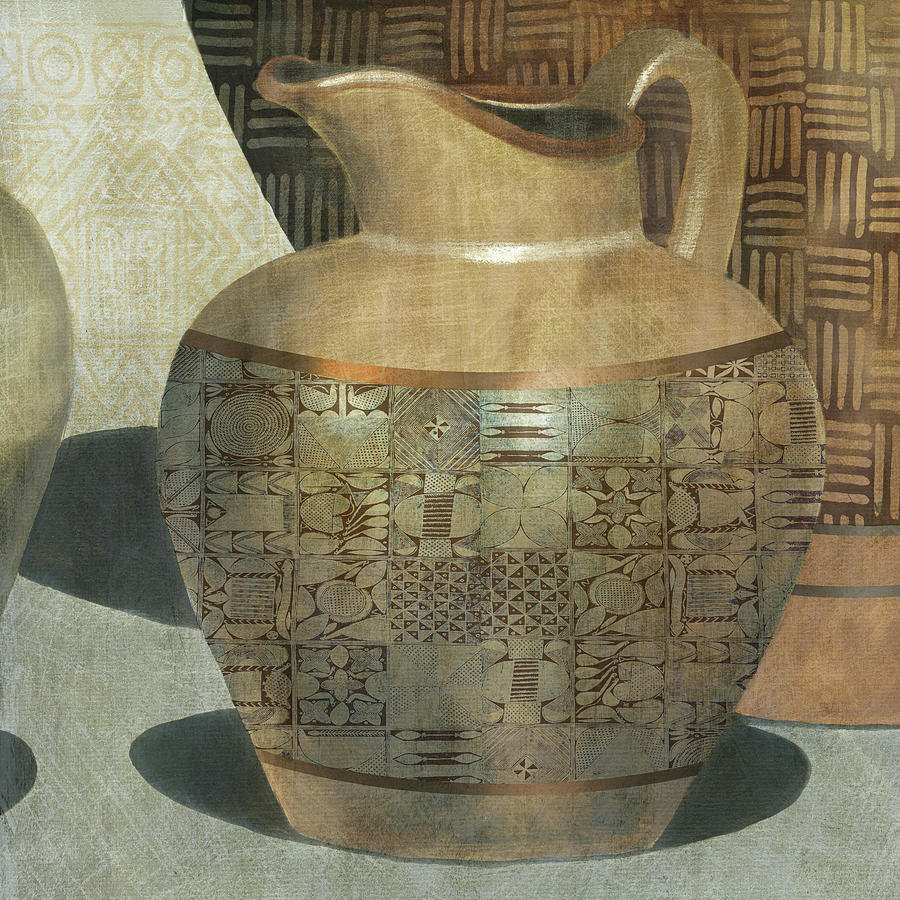 African Vessel 1 Painting by Carol Robinson