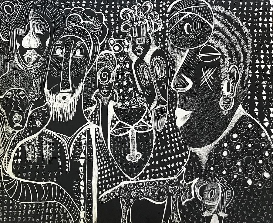 African vibe Drawing by Hila Abada
