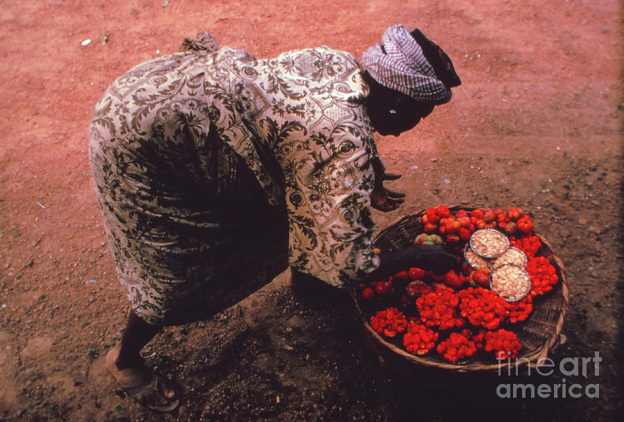African Woman, Selling Tomatoes Photograph by Owen Franken