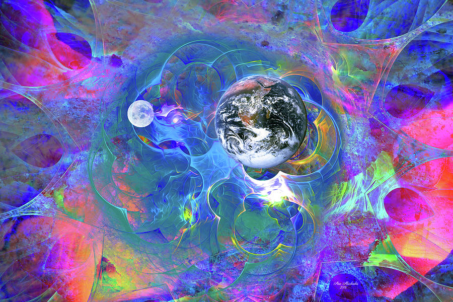Space Mixed Media - After Big Bang by Ata Alishahi