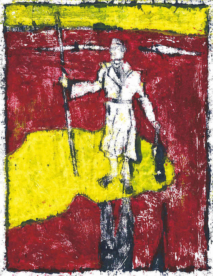 After Billy Childish Painting OTD 14 Painting by Edgeworth Johnstone