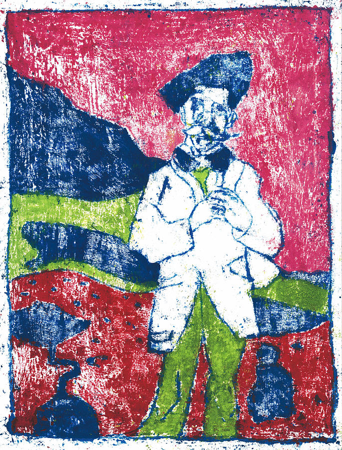 After Billy Childish Painting OTD 17 Painting by Edgeworth Johnstone