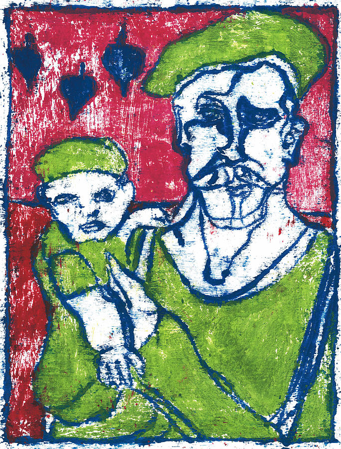 After Billy Childish Painting OTD 19 Painting by Edgeworth Johnstone