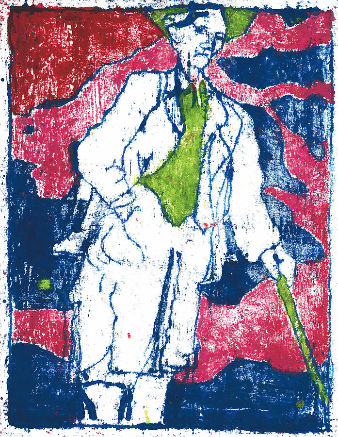 After Billy Childish Painting OTD 21 Painting by Edgeworth Johnstone