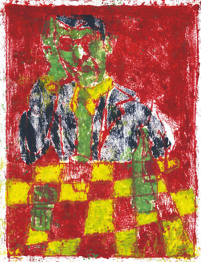 After Billy Childish Painting OTD 25 Painting by Edgeworth Johnstone