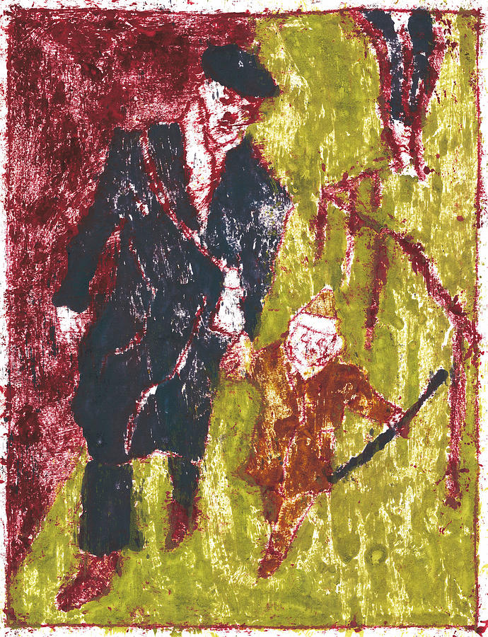 After Billy Childish Painting OTD 3 Painting by Edgeworth Johnstone