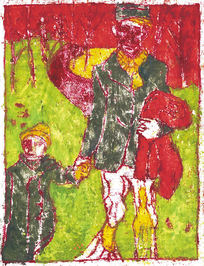 After Billy Childish Painting OTD 35 Painting by Edgeworth Johnstone