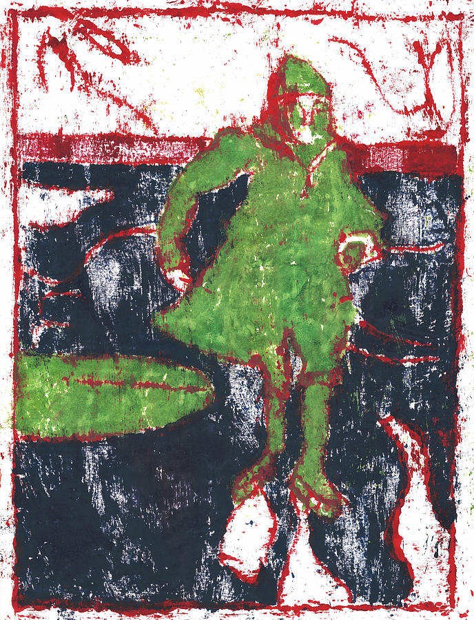 After Billy Childish Painting OTD 36 Painting by Edgeworth Johnstone