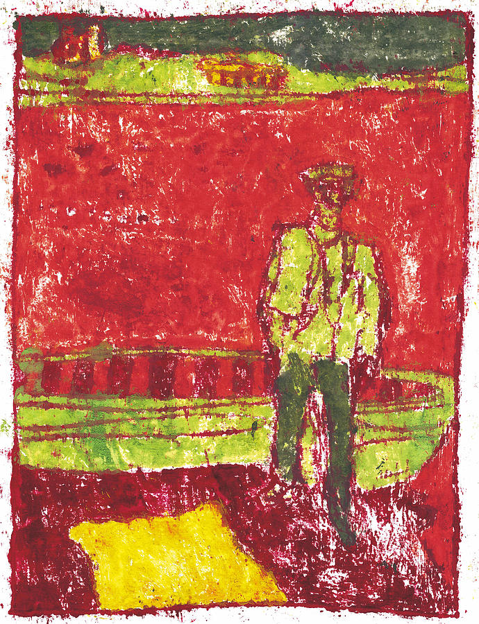 After Billy Childish Painting OTD 39 Painting by Edgeworth Johnstone