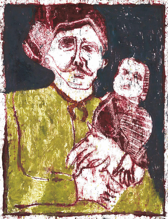 After Billy Childish Painting OTD 8 Painting by Edgeworth Johnstone